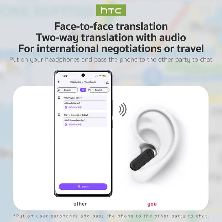 Sirexa HTC NE20 6.0 Bluetooth AI Translator Earbuds